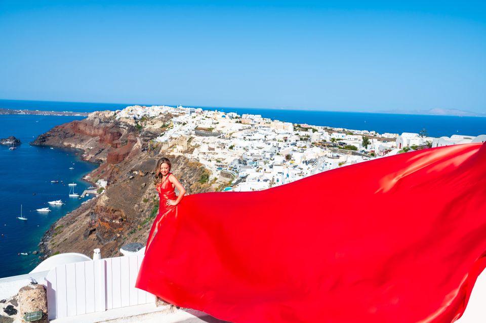Santorini: Private Flying Dress Photoshoot with Pickup - Practical Tips and Watch-Outs (Weather, Timing, and Comfort)