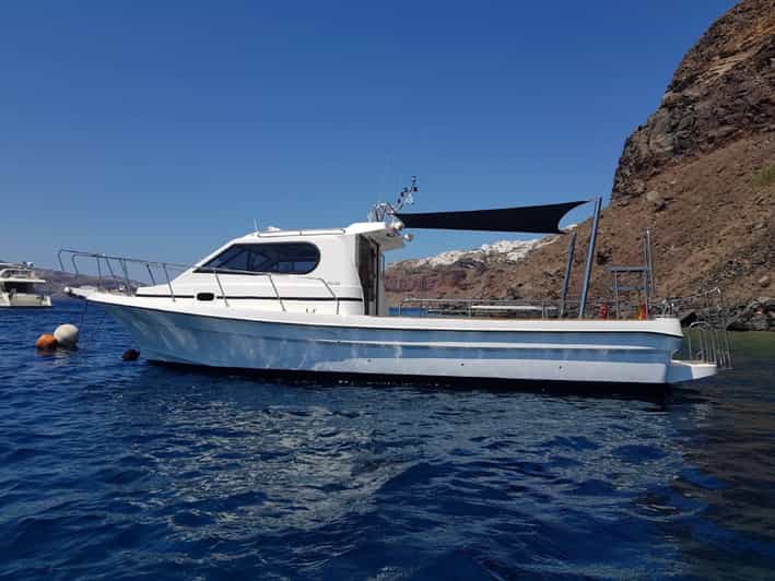 Santorini: Private Motorboat Cruise and Volcano Hike - The boat: comfort, shade, and not having to rush your day