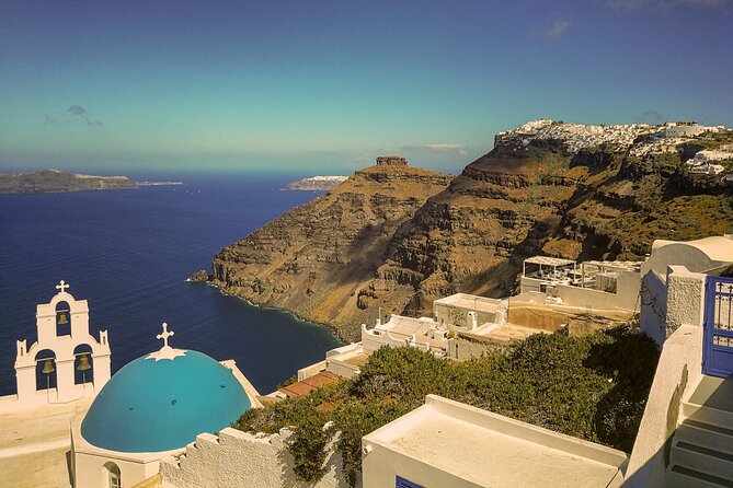 Santorini Private Picnic Sunset Tour - Stop 3: Imerovigli for the Blue-Domed Church Photo Window