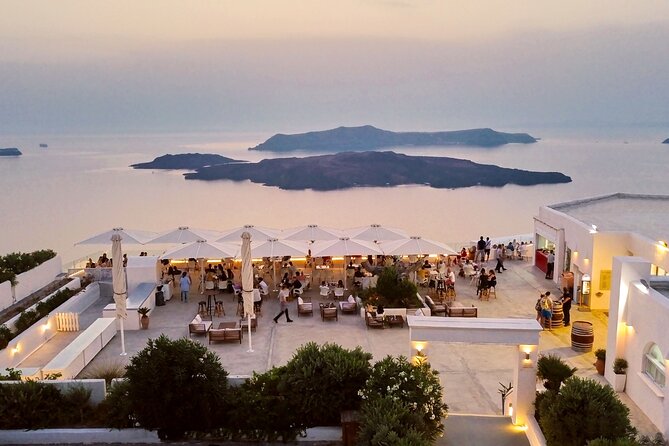 Santorini Private Romantic Tour with Dinner & Wine Tasting - Akrotiri seaside dinner: a full meal with house-made wine