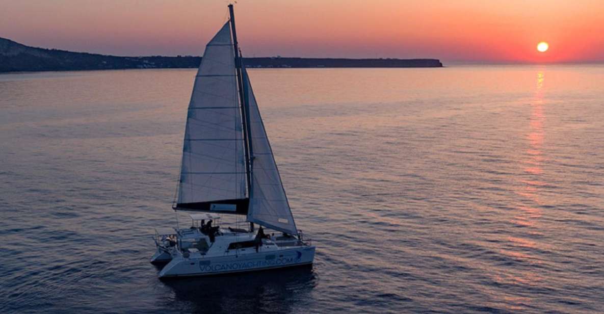 Santorini: Private Sunset Cruise with Dinner and Drinks - The Sunset Build: Dinner First, Then the Vlychada Finale