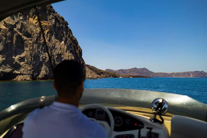 Santorini: Private Yacht Experience of Timeless Elegance - Thirassia Island Meal and Swim: Traditional Tavern, Easy Choices