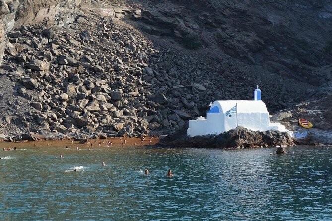 Santorini Sailing Catamaran Daily Cruises w/ Greek BBQ @Thirasia - Thirasia swim, snorkeling, and the Greek BBQ onboard
