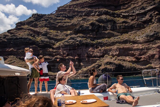 Santorini Sailing Catamaran Daily Cruises w/ Greek BBQ @Thirasia - Getting to Vlychada Marina and how the day runs