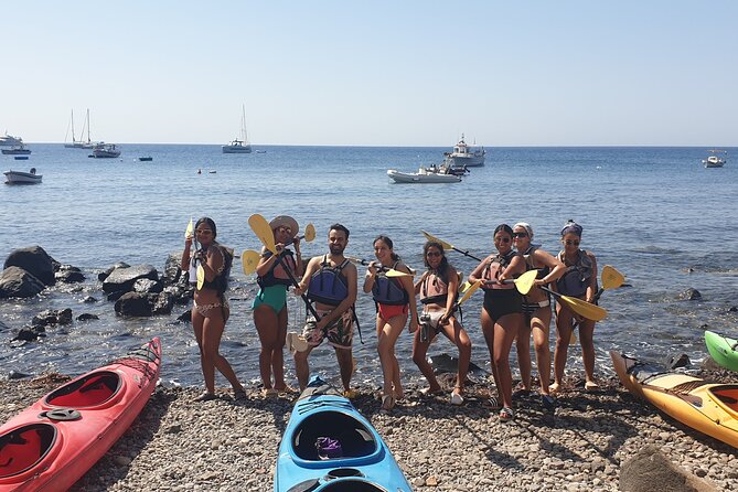 Santorini Sea Kayak - South Discovery, Small Group incl. Sea Caves and picnic - The picnic on the beach: included local snacks that hit the spot