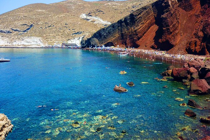 Santorini Shore Excursion in Style- by the Katsipis Family - Stop 2: Red Beach and the Volcanic Color Trick