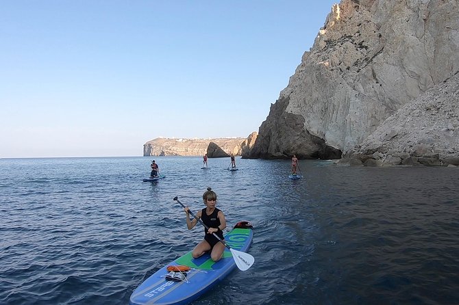 Santorini Stand-Up Paddle and Snorkel Adventure - The SUP lesson: how you get confident before the open water