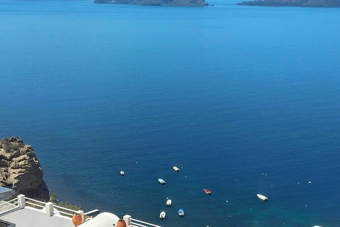 Santorini Summer Panorama - Profitis Ilias Monastery: short stop, strong viewpoint energy