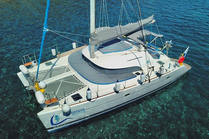 Santorini Sunset:Private All-In Catamaran Cruise (Food&Drinks) - The sunset stop: front-row, without the shore stress
