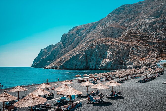 Santorini: The best 4-hours Sightseeing Private Tour! - Perivolos Beach: black sand, water time, and a real change of pace