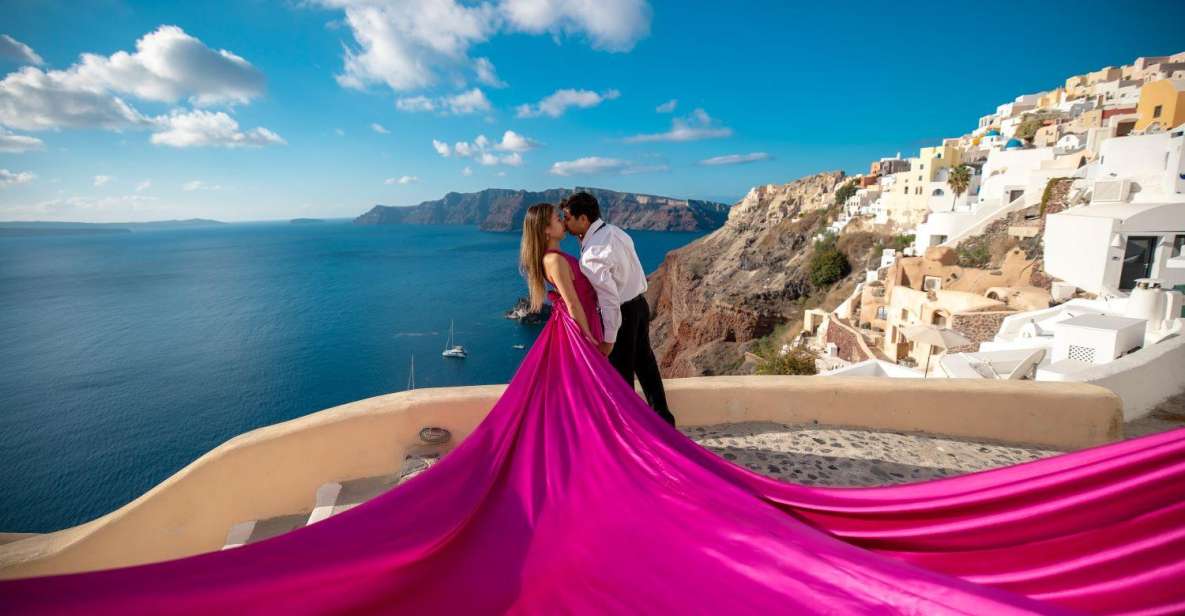 Santorini: Unique Flying Dress Photoshoot Experience - From Fira start to Oia photo stop: what that means for your day