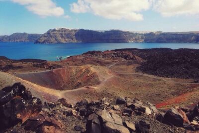 Santorini Volcanic Islands Cruise: Volcano,Hot Springs,Thirassia and Oia Sunset - Stop 2: Nea Kameni Walk to the Still-Active Crater