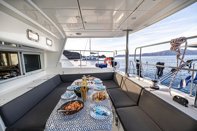 Semi Private Santorini Catamaran Tour - The crew experience: friendly service, real-time help, and strong BBQ energy