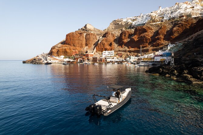 Unique Half-Day Private Motor Boat Cruise in Santorini - Stop 4: Aspronisi (White Island) for raw volcanic contrasts